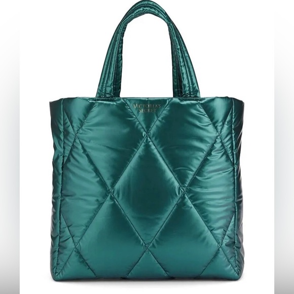 Victoria's Secret Handbags - NWT Victoria’s Secret green puffer bag.